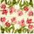 Serwetka do decoupage tulipany czerwone 33x33 PAW